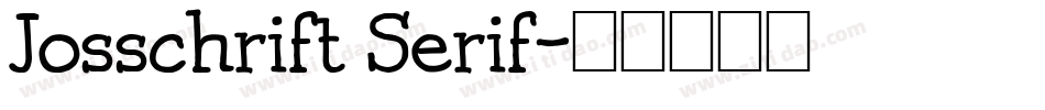 Josschrift Serif字体转换